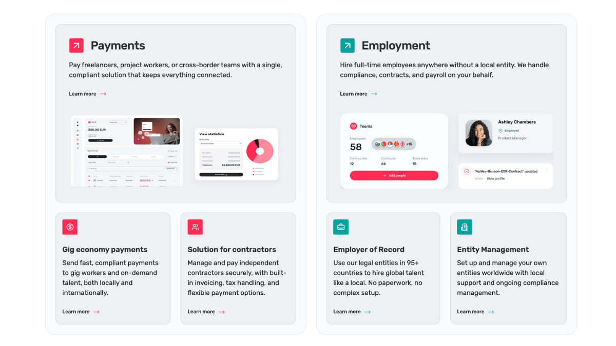 overview of services offered by native teams
