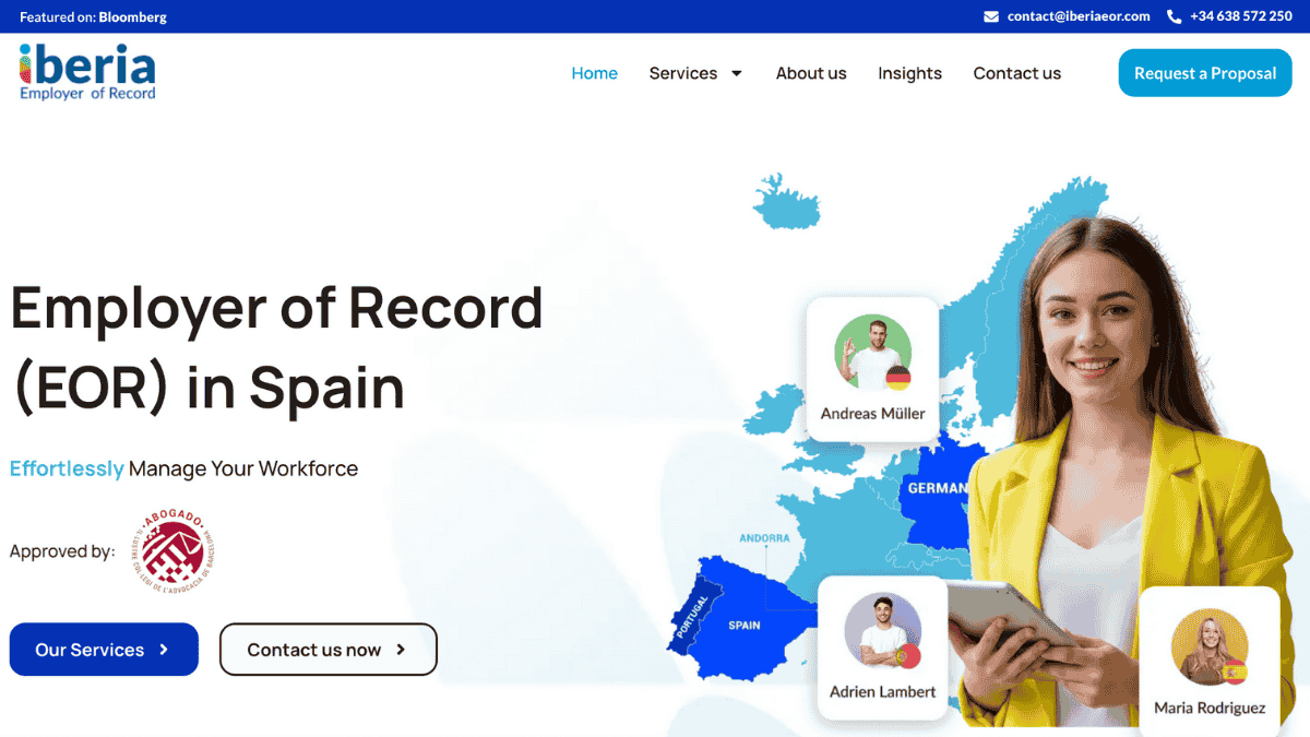 iberia eor in spain screenshot of website