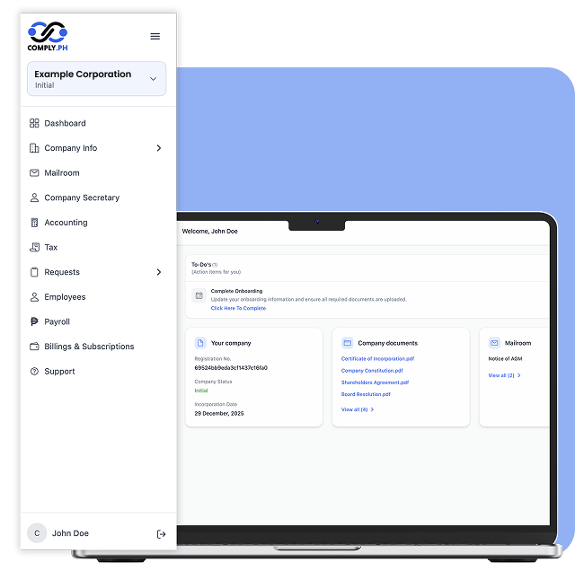 comply product screenshot