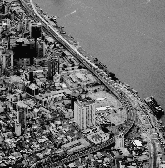 nigeria country picture of highrises and river