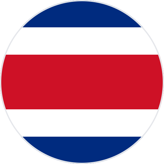 costa rica flag round