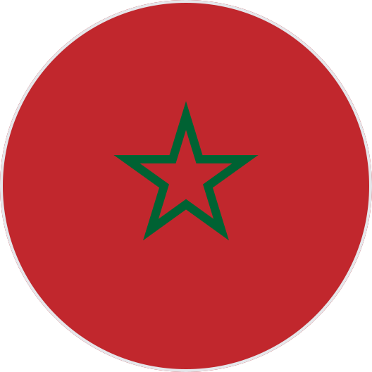 morocco flag round