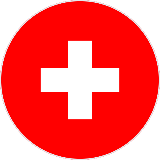 switzerland flag round