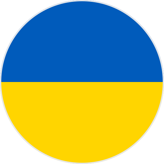 ukraine flag round