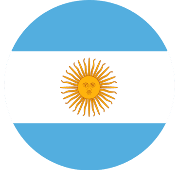argentina flag round