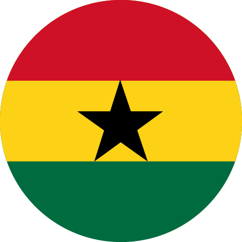 ghana flag round
